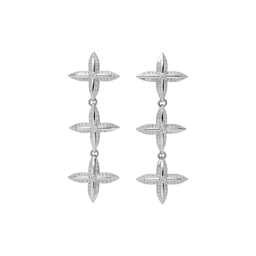 Delicate exquisite cross pearl earring and necklace set, niche fashion, elegant, light luxury, high-end jewelry wholesale - view 9