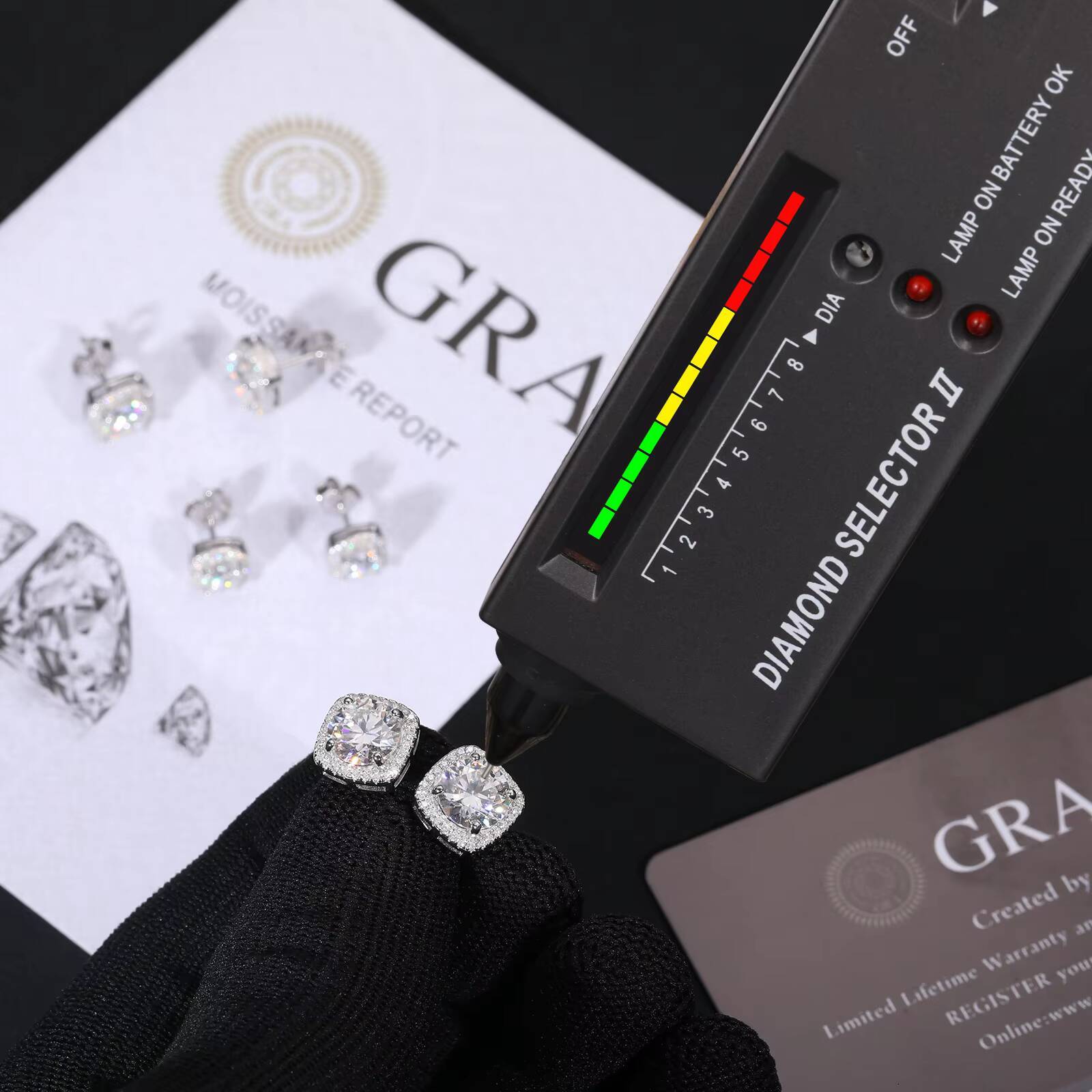 Dropshipping Fashion 5mm-8mm 925 Sterling Silver VVS Moissanite Diamond Screw Back Iced Out Sugar Halo Stud Earrings