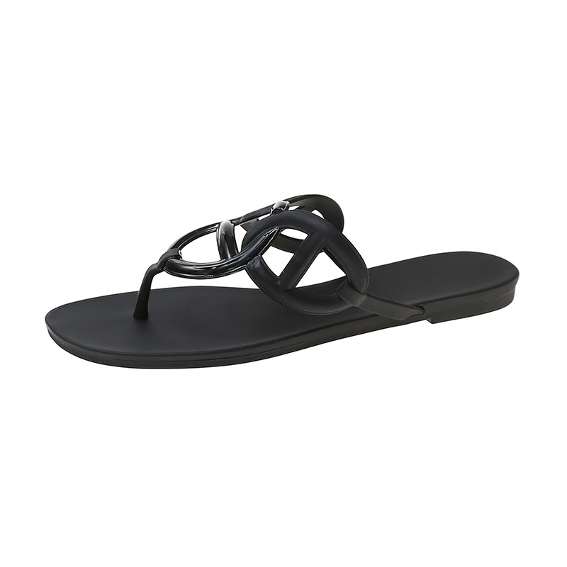 Hot new free shipping designer slippers for womens flat slippers blue black beige green Fashionable and versatile flat casual slippers