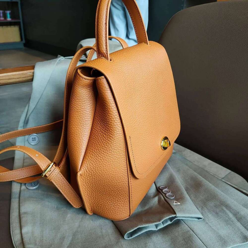 Ins Vintage Women Backpack Cowhide Leather High Quality Female Shoulder Bag College Girl School Book Backpacks Daypack SENYY
