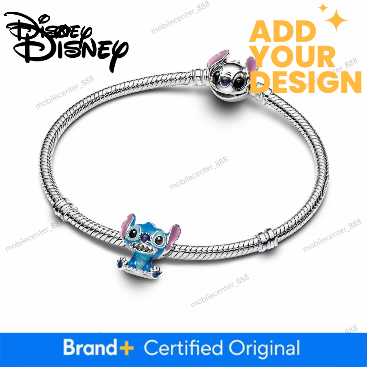 Designer Disney 925 Silver Disney Hot Sale New Pendant Mickey Stitch Charms Beads Fit 3Mm Bracelet Necklace Women DIY Fine Festival Jewelry Gift Luxur - view 6