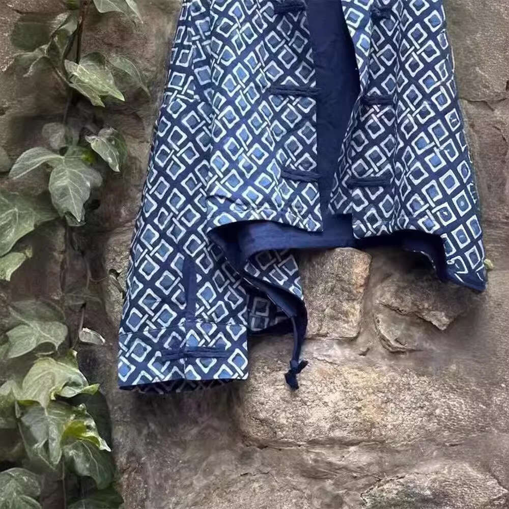 2026 New Chinese Style Women's Jacket Heavy Duty Elegant Unique Frog Button Plaid Coat Fashion Retro National Style Spring Autumn Outerwear MAKOU