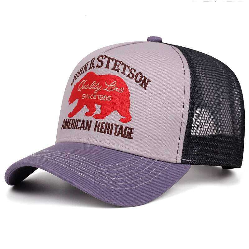 2025 Creative New Baseball STETSON Red Bear Truck Outdoor Sports Sunshade Street Hip Hop Daily Commuter Net Hat