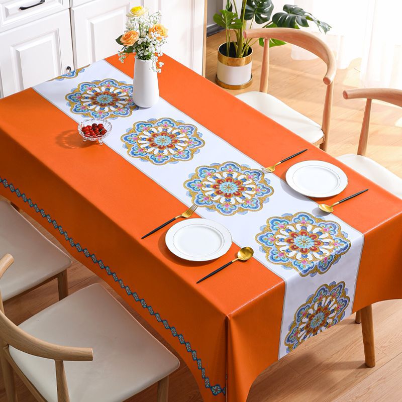 YL-38505 Custom Tablecloth - Waterproof, Oil-proof, Heat-resistant, Wash-free, High-quality Tablecloth, Coffee Table Cloth, Conference Table Cloth, Pl