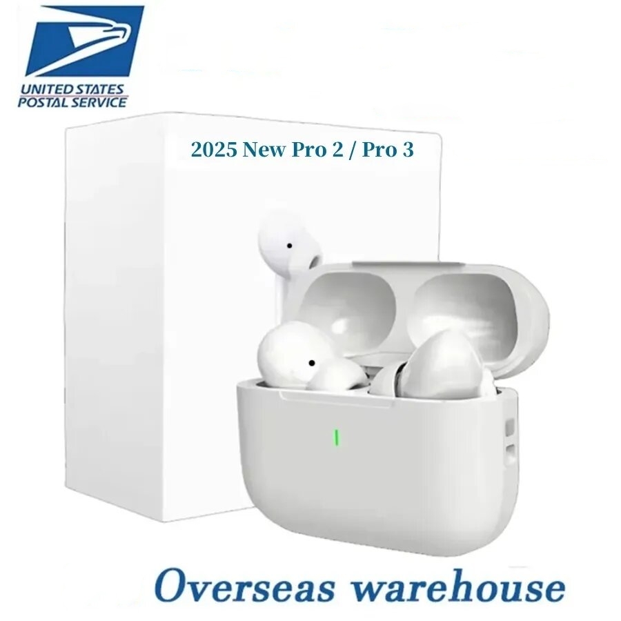 New airpodspros 3 pro ANC Earphones airpodspros 4 pro max Active Noise Cancelling wireless Headphones pro 2 pods 3rd Headset for iPhone 16 17