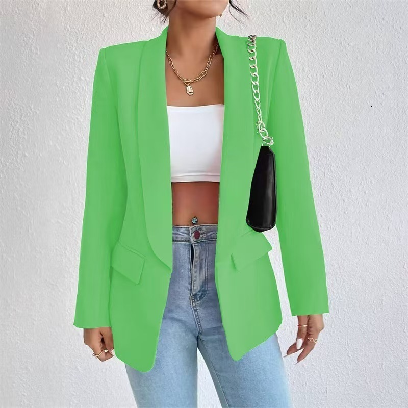 Womens Spring Multi-color Lapel Blazer for Petite Women Elegant Slim Fit British Style Small Suit 251029