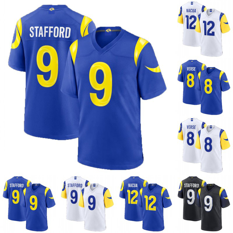 Ramss Football Jerseys Stafford Jimmy Garoppolo Davante Adams Puka Nacua Jared Verse Blake Corum Kyren Williams Stetson Bennett IV Jersey 5188