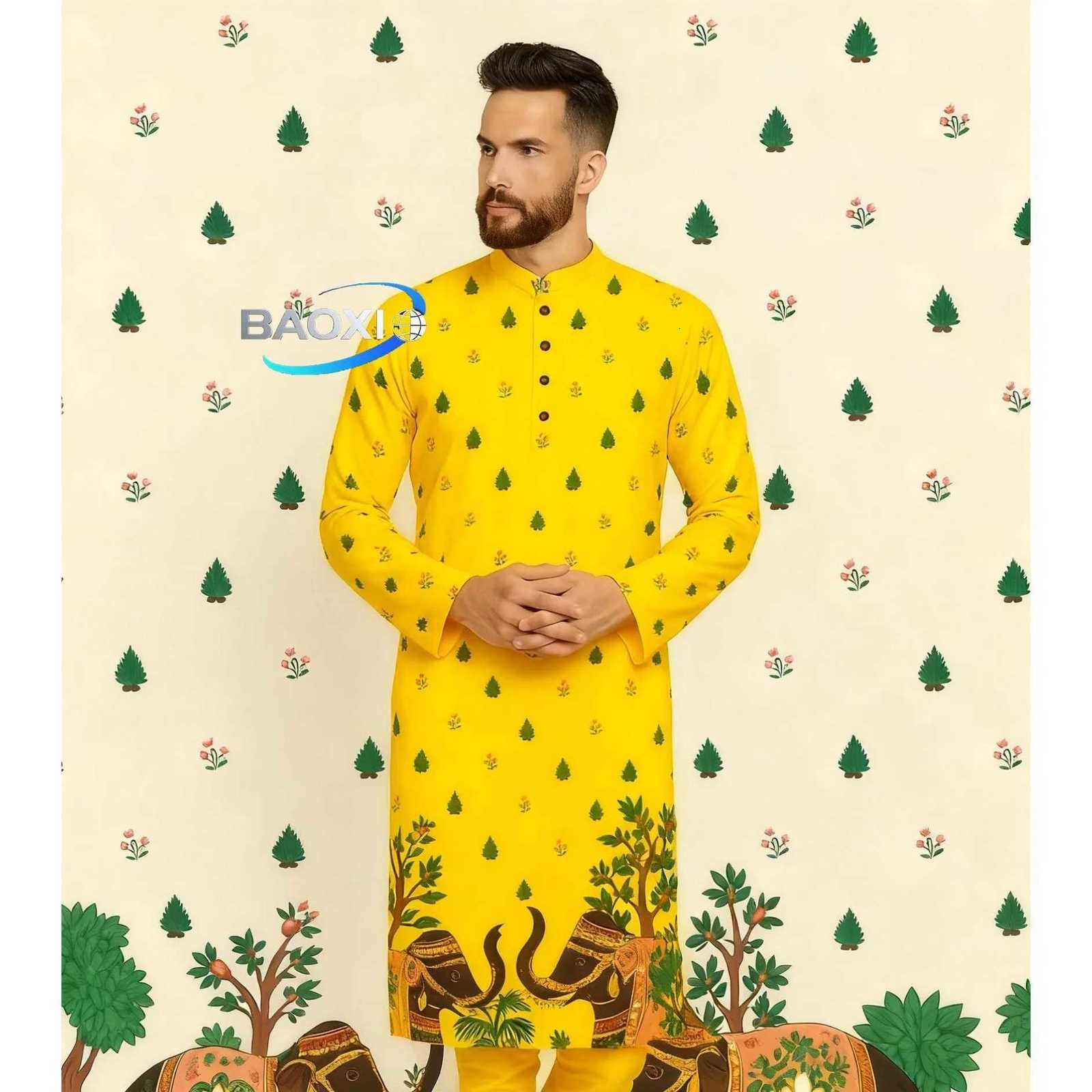 Stand Collar Muslim Men Clothes Folk Kaftan Musulman Kurta Indian Islamic Clothing Ropa Musulman Hombre Camisa Arabe Hombre W251216