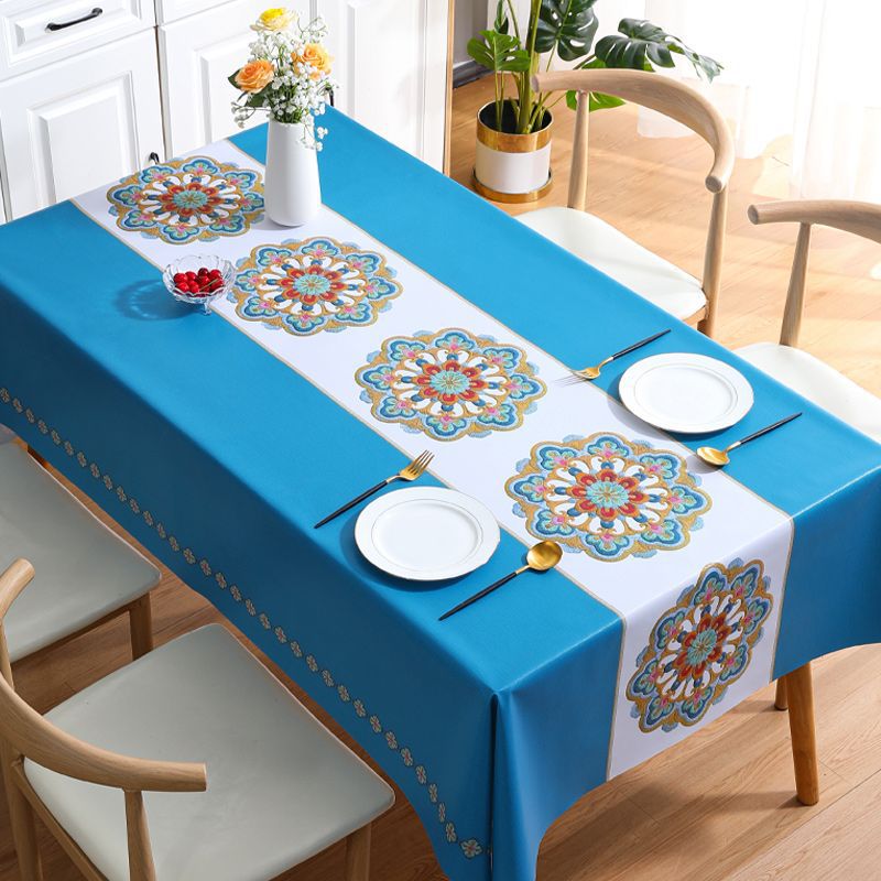 YL-38505 Custom Tablecloth - Waterproof, Oil-proof, Heat-resistant, Wash-free, High-quality Tablecloth, Coffee Table Cloth, Conference Table Cloth, Pl