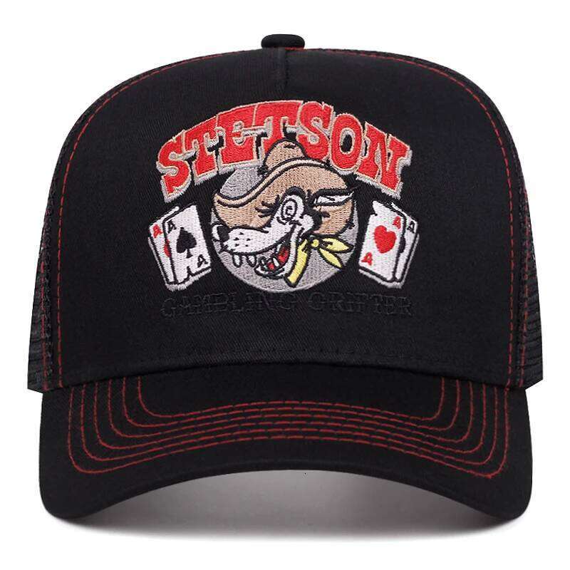 2025 Personalized New Baseball STETSON Wolf Head Poker Truck Street HipHop Daily Casual Wear Sunshade Net Hat Unisex