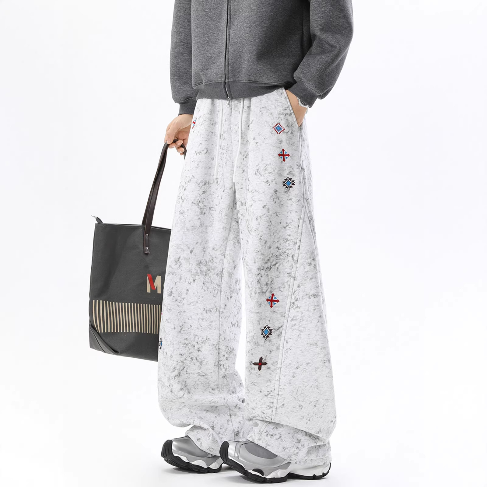 Designer Pants - Fashionable Patchwork Dyeing Sport Pants Specially Designed For Men High-end And Luxurious Fashionable And Trendy Comfortable And Loo