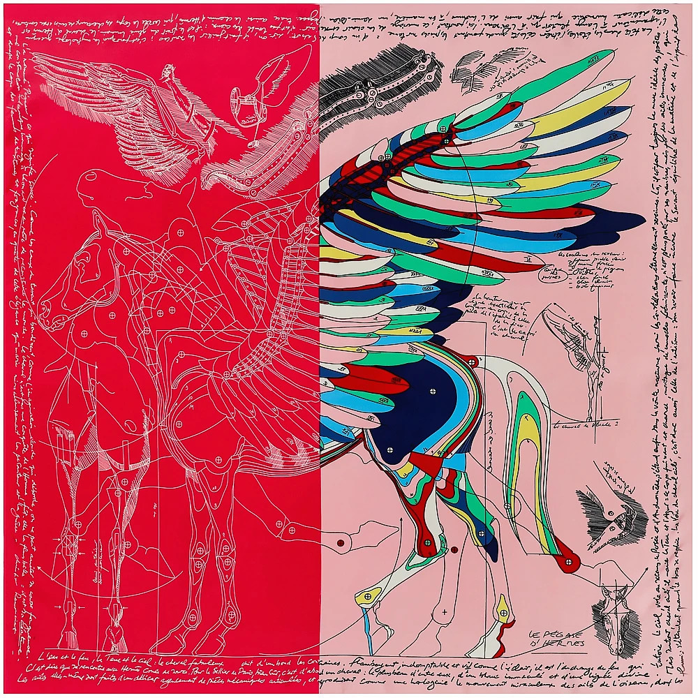 130cm 100 Silk Scarf Square Fashion n Pegasus Women Shawl Bandana Kerchief Scarves For Ladies 260417