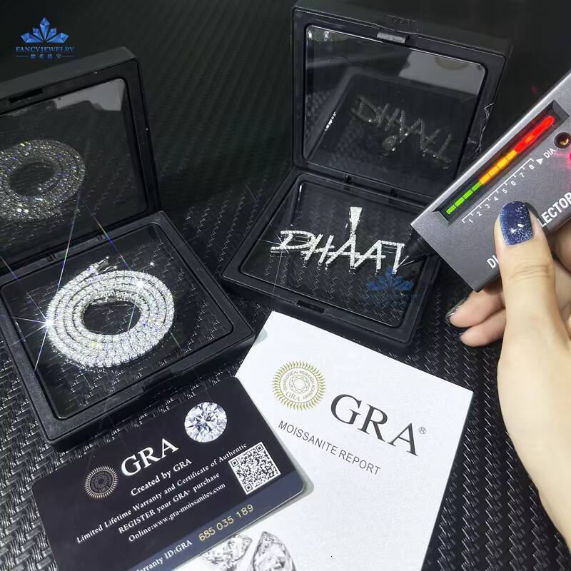 Latest Style VVS Moissanite Custom Chain Pendant Hip Hop Jewelry Lab Create Diamond Name Letter Pendant
