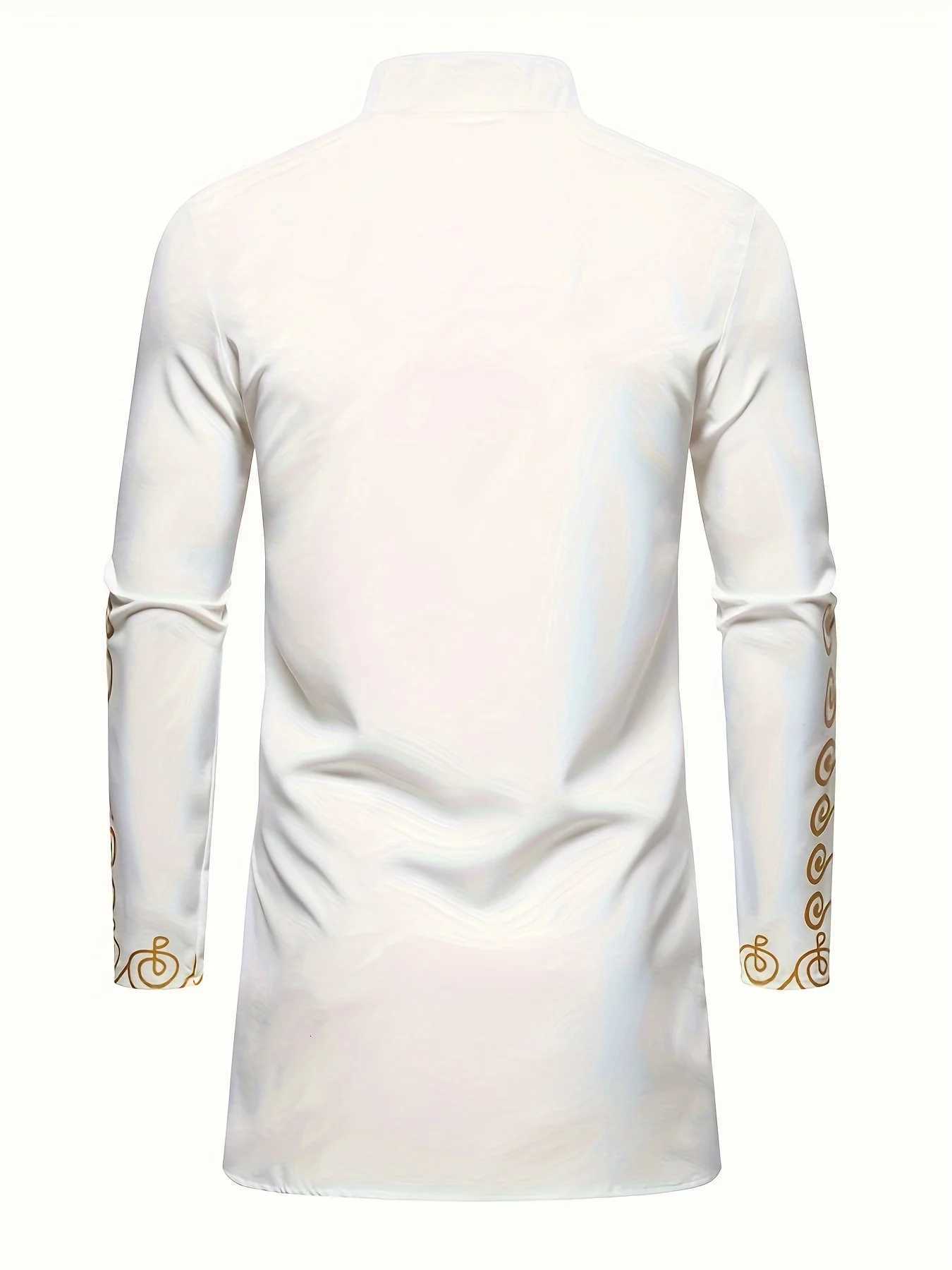 Traditional Culture Mens Suit Muslim Suit Personalized 3D Printed Pattern Arabian Dress Loose Breathable Two Piece Suit W251216