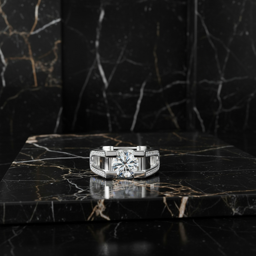 Wedding Band For Men 925 Sterling Silver Sparkling Diamond Rings Jewelry 250813