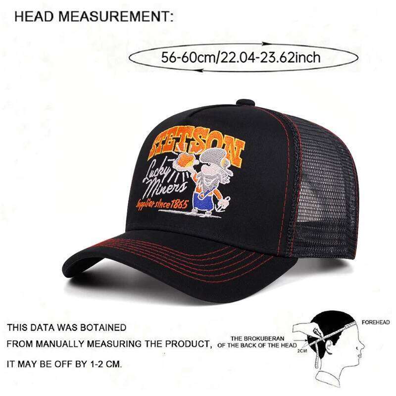2025 Creative New Truck STETSON Nuggets Net Outdoor Sports Skateboard Daily Leisure Wear Sunshade Baseball Hat