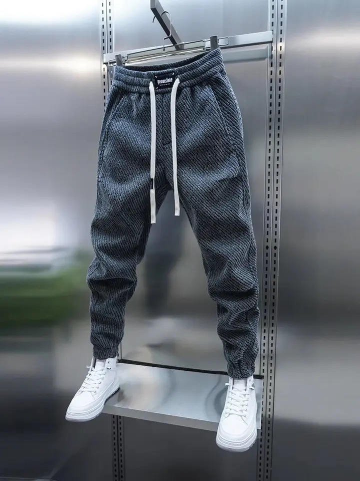 Spring And Autumn Men Harem Pants Zebra Striped Trousers Sport Clothing Cargo Sweatpants Brushed Loose Waist Versatile Pants 260416