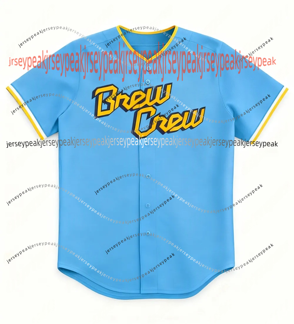 Custom Brice Turang 2026 New City Connect Yelich22 Contreras24 Jackson Chourio Sal Frelick Jake Bauers Misiorowski32 Woodruff Perkins16 Joey Ortiz Jer
