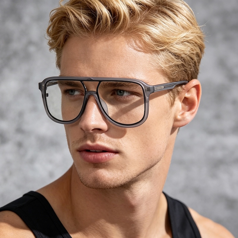 Pilot Gaming Glasses Anti Blue Light for Computer Work Men Women Oversized Optical Prescription Eyewear Goggles Blocking Fashion Large Frame RX Myopia