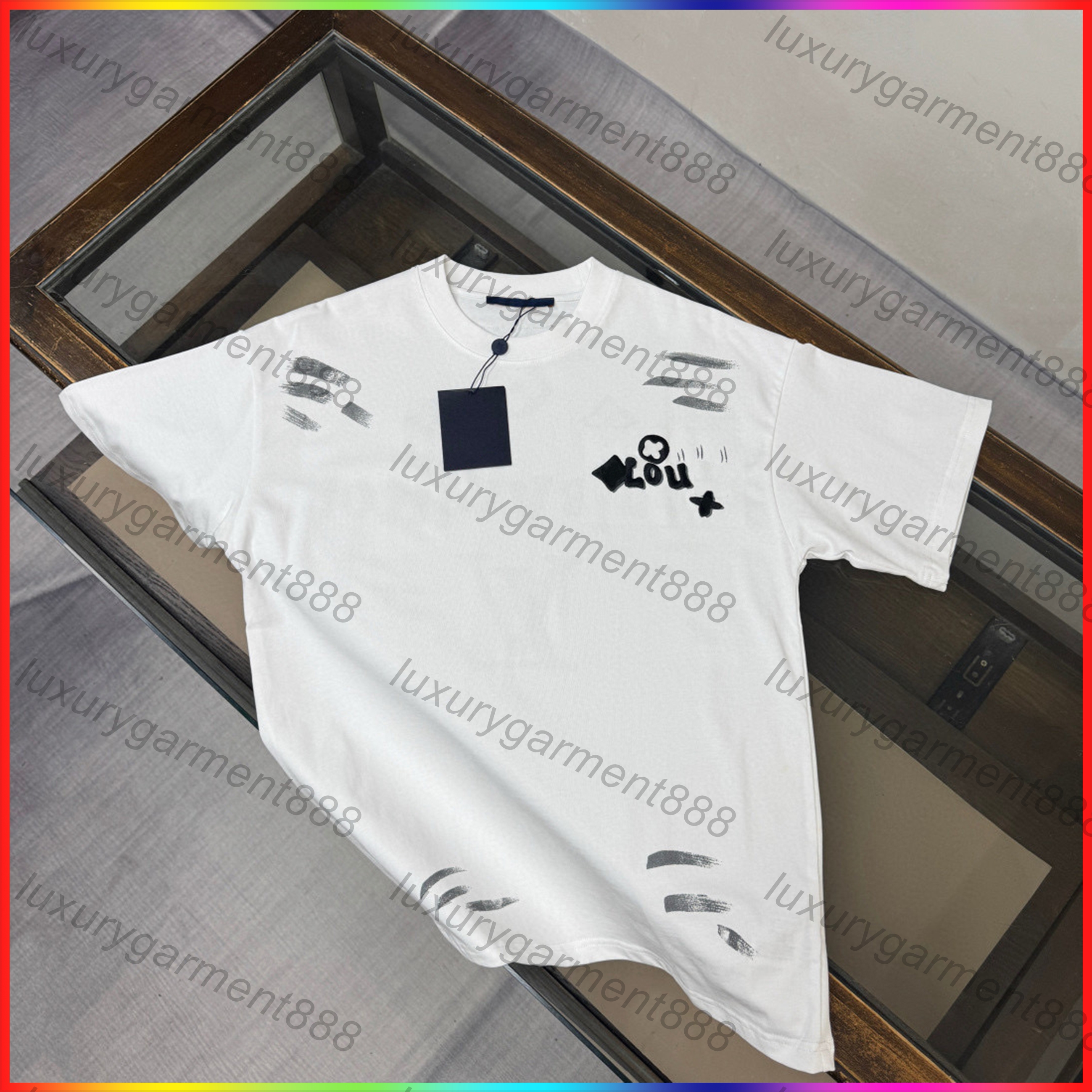 2026 mens designer clothes t shirt summer t shirts high quality embroidered letter print tshirts mens and womens same style casual loose round neck short sleeves