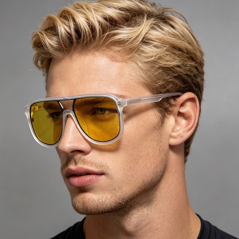 Pilot Gaming Glasses Anti Blue Light for Computer Work Men Women Oversized Optical Prescription Eyewear Goggles Blocking Fashion Large Frame RX Myopia