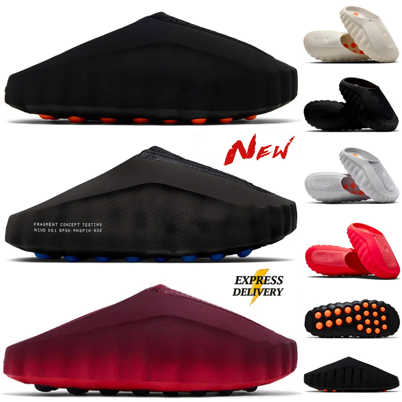 Mens Womens mind 001 slides Designer Slippers mind001 mind 002 Sandals Mules Clog Fragment Black Red Bone Grey Mineral Slate Geode Teal EVA Flats Summer Beach Shoes