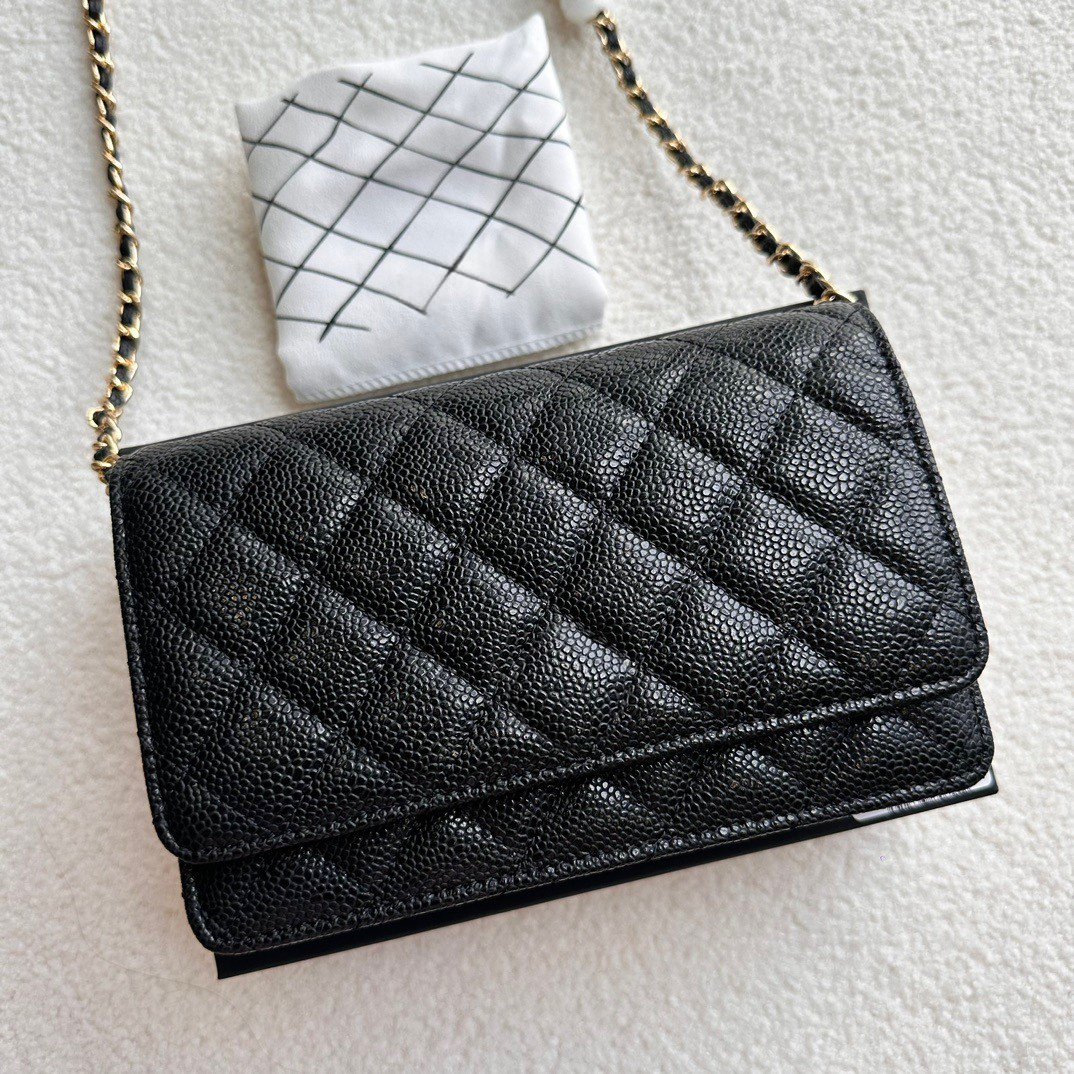 Designer bag caviar Lambskin Women Grained Shiny Calfskin shoulder bag Crossbody bag luxurys Classic Hangbag Top Quality portable mini Purses