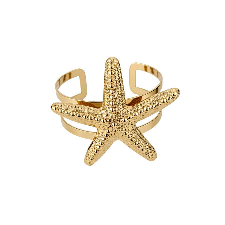 Vacation European American style fashion summer elements gold Starfish bracelet, unique and niche, suitable for women's daily wear - view 9