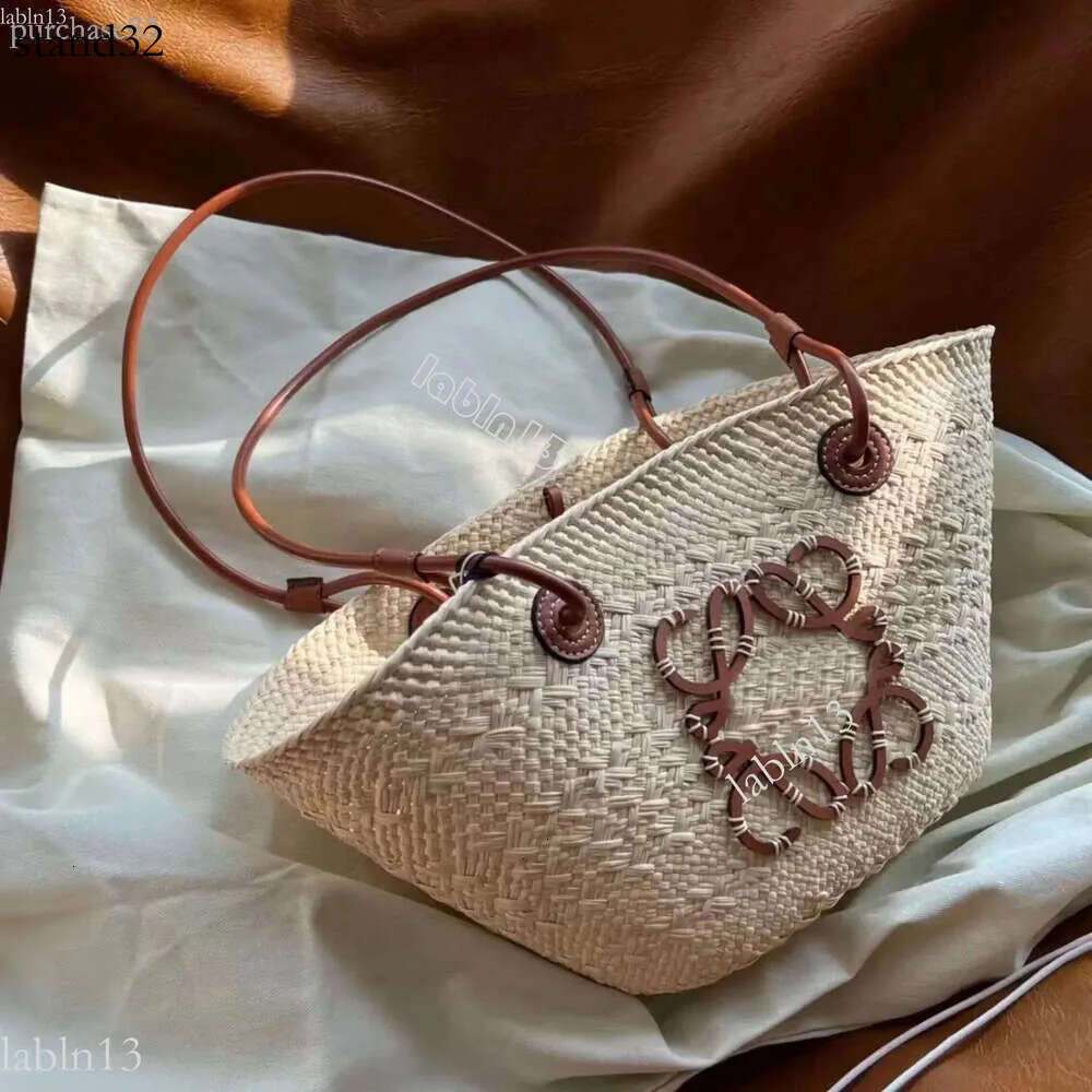 beach bag Grass woven loewed beach bag shandbag for women with large summer appearance single shoulder beach bag vacation, woven bag han vegetable puzzle bag 998