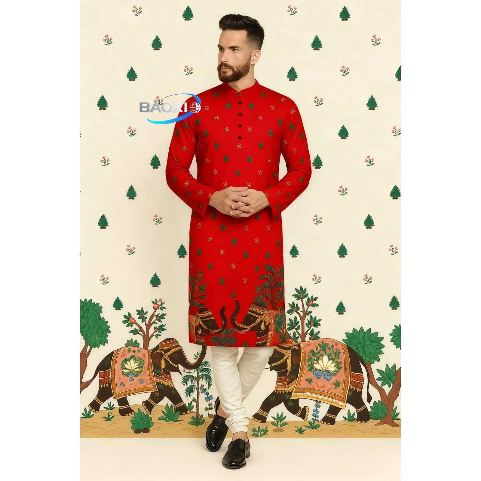 Stand Collar Muslim Men Clothes Folk Kaftan Musulman Kurta Indian Islamic Clothing Ropa Musulman Hombre Camisa Arabe Hombre W251216