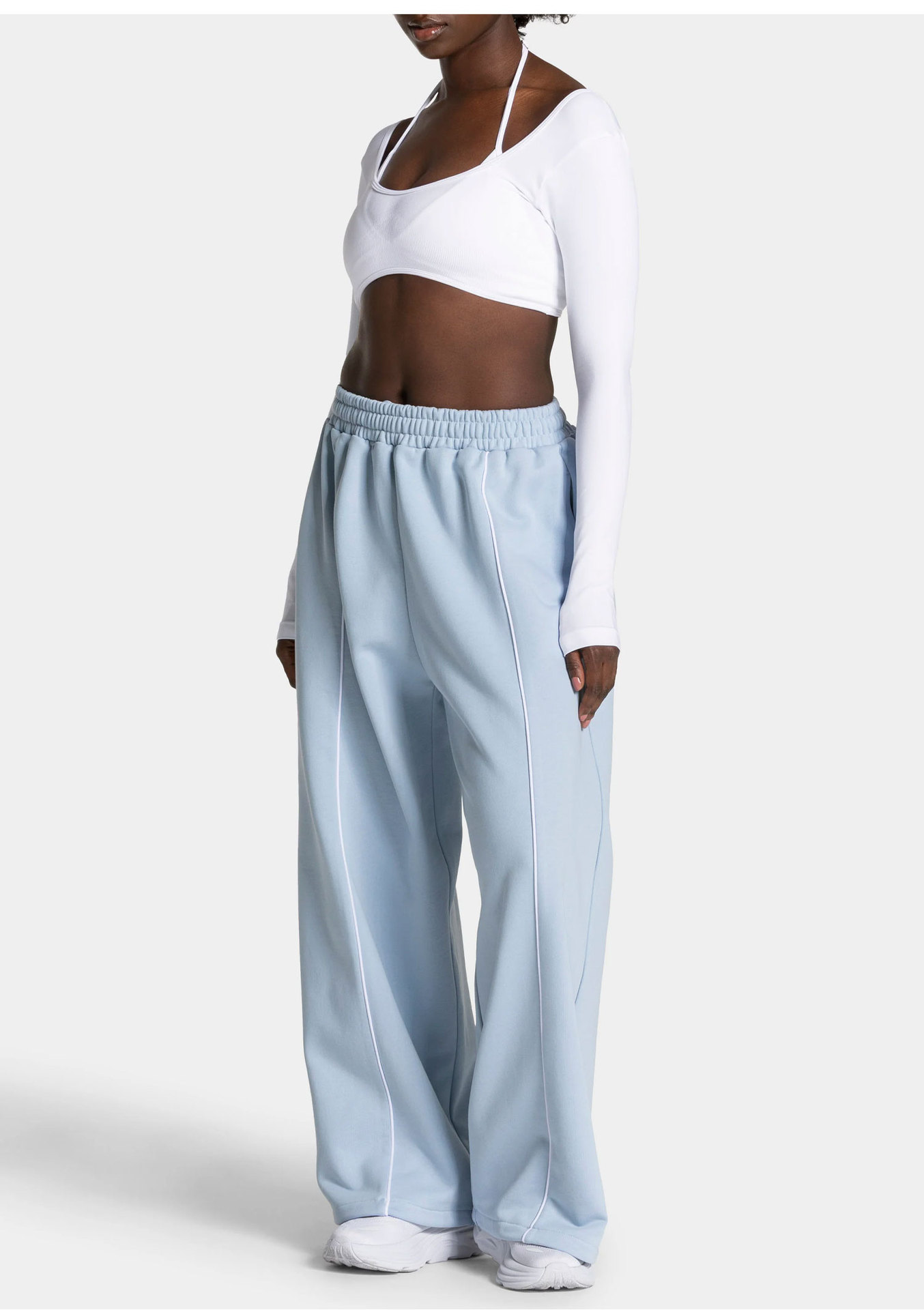 Active Pants Women Drawstring Yoga Wide Leg Loose Casual Trouser Sports Straight Fitness Running Elastic Jagger XP293