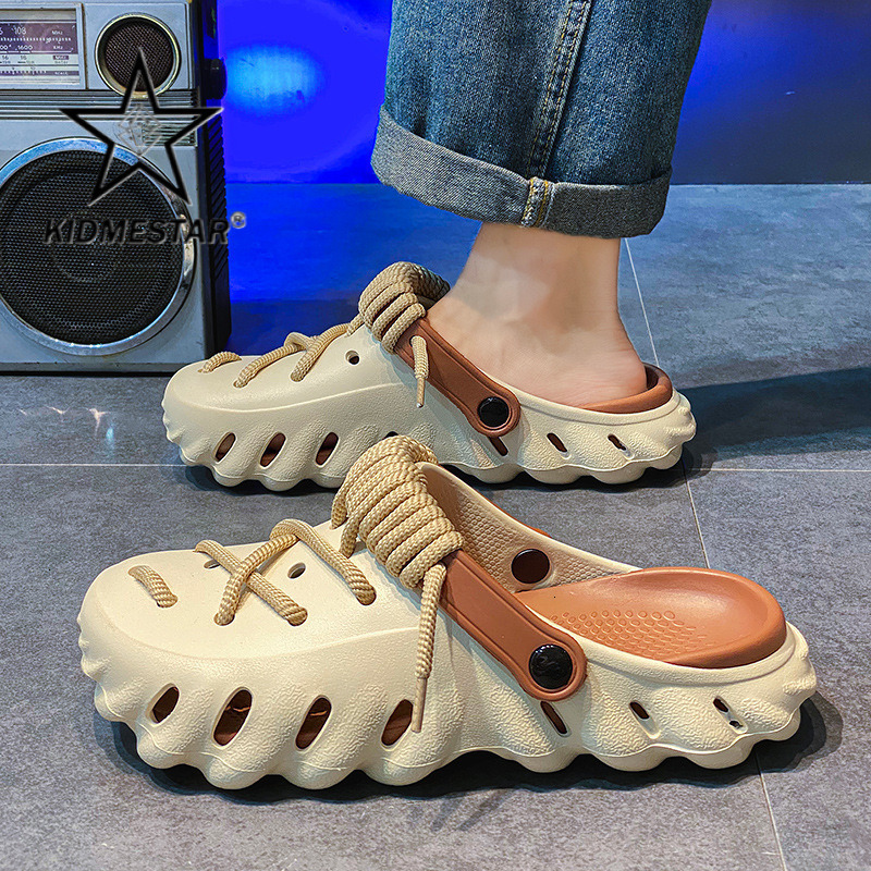Summer Women's Luxurious Breathable Beach Shoes Lightweight Comfortable With Thick Soles Designer Style Slippers Like Sandals For Outdoor Use Fla