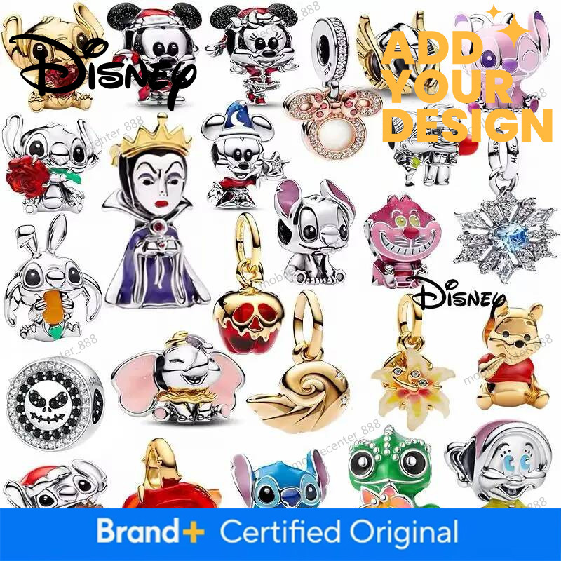 Designer Disney Disney New 2026 925 Silver Stitch Minnie Pendant Charms Bead For Original Bracelet&Necklace, Female DIY Birthday Party Fine Gift Luxur