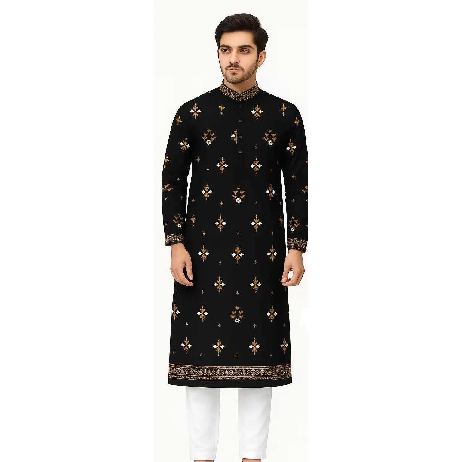 Long Sleeve Aman Abaya Men Women Jubba Thobe For Men Kaftan Pakistan Muslim Saudi Arabia Djellaba Islam Couple Clothing W251216