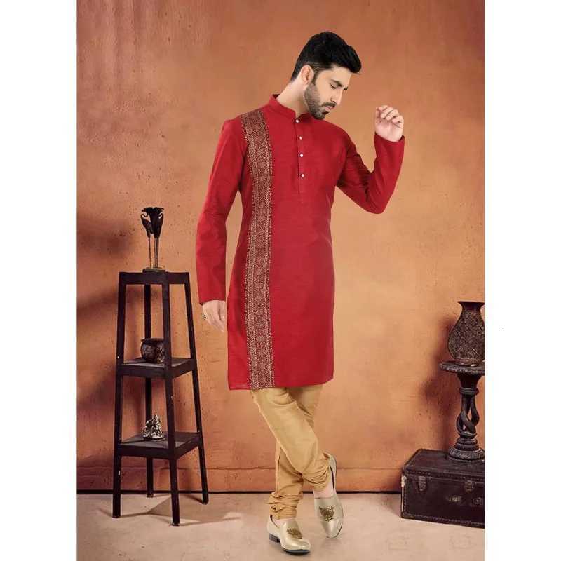 MenS Loose Muslim Shirts Spring Stand Casual Shirts Kaftan Long Sleeve Mens Thobe Muslim Shirt Clothes Abaya Camisas De Hombre W2512161