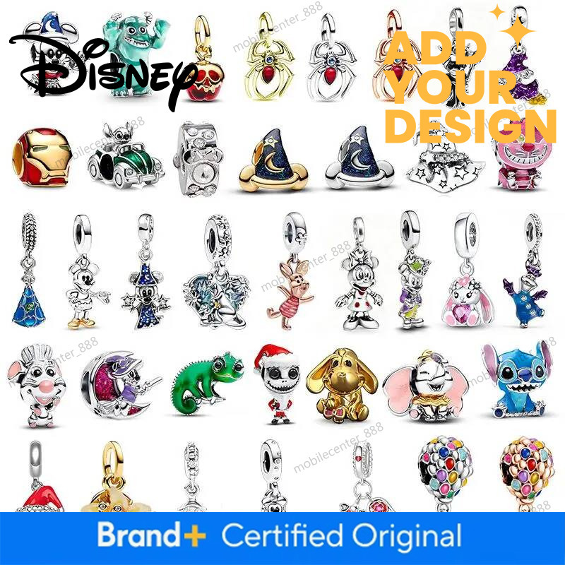 Designer Disney 925 Silver Disney Hot Sale New Pendant Mickey Stitch Charms Beads Fit 3Mm Bracelet Necklace Women DIY Fine Festival Jewelry Gift Luxur