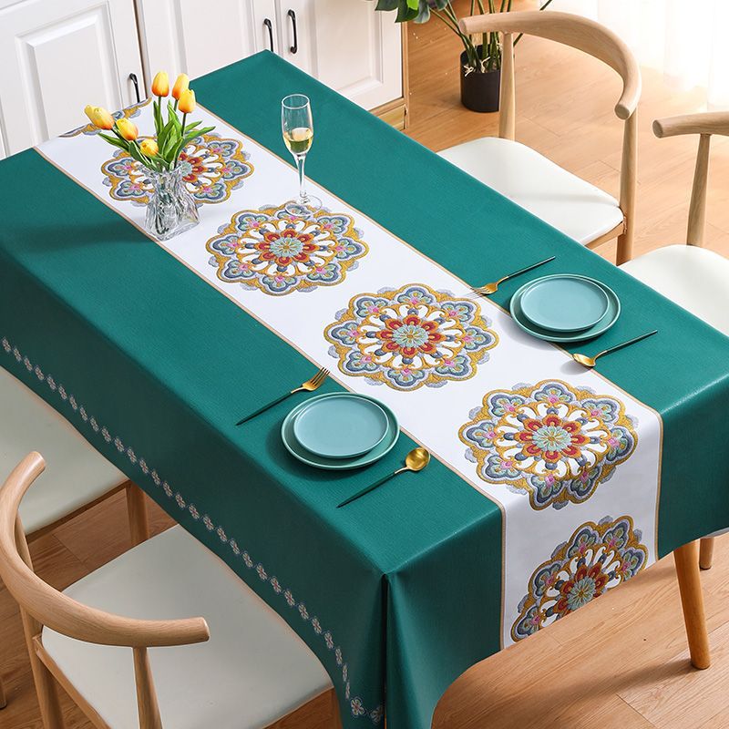 YL-38504 Custom Tablecloth - Waterproof, Oil-proof, Heat-resistant, Wash-free, High-quality Tablecloth, Coffee Table Cloth, Conference Table Cloth, Pl