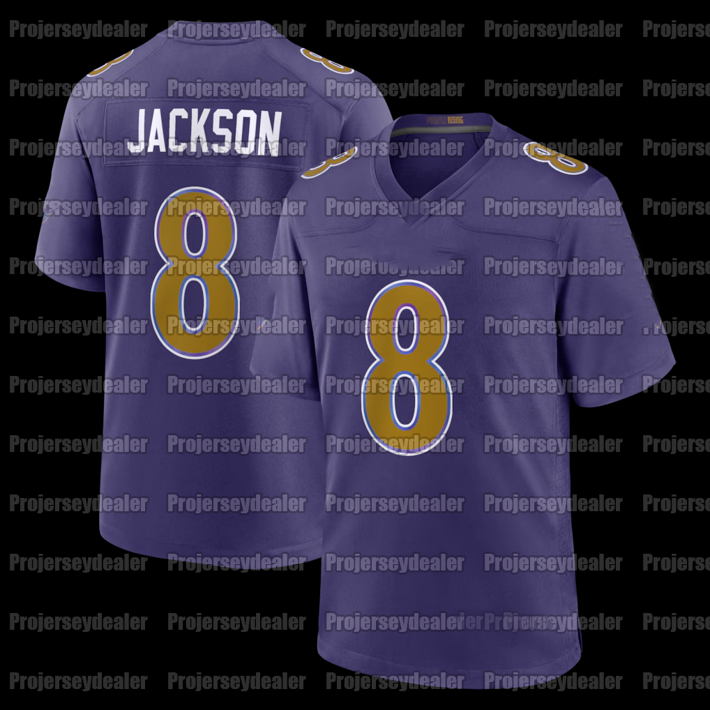 8 Lamar Jackson 2026 Football Jerseys Trey Hendrickson Zay Flowers Derrick Henry Malaki Starks Andrews Hamilton Roquan Smith Wiggins Green Lewis