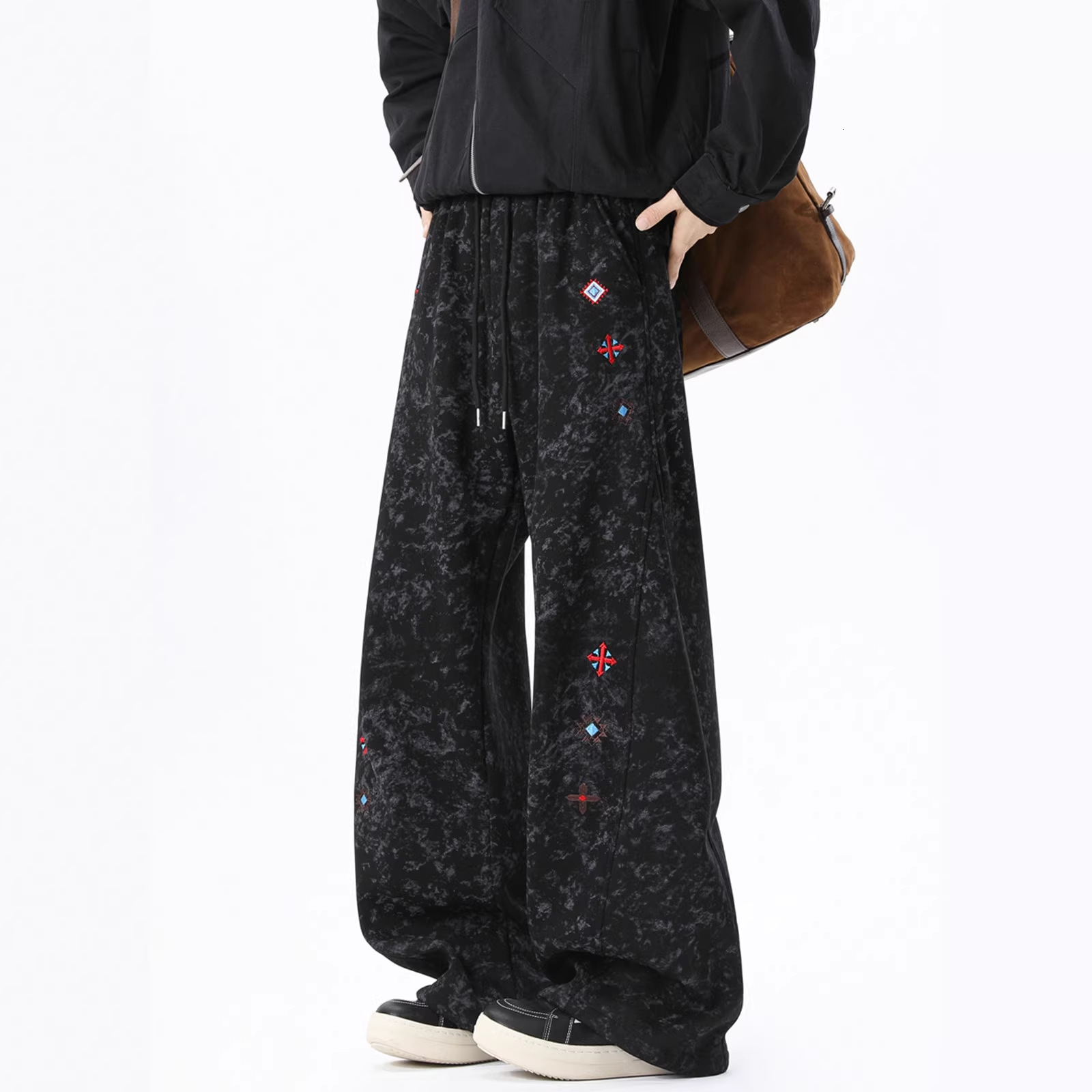 Designer Pants - Fashionable Patchwork Dyeing Sport Pants Specially Designed For Men High-end And Luxurious Fashionable And Trendy Comfortable And Loo