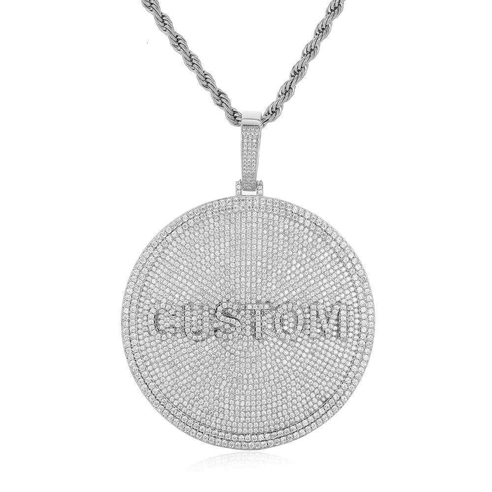Jewelry Hip-Hop IGI 80mm 14k Full Diamond Round Custom 18k Letter Pendant Hot-Selling Men's Moissanite GRA Necklace Jewelry