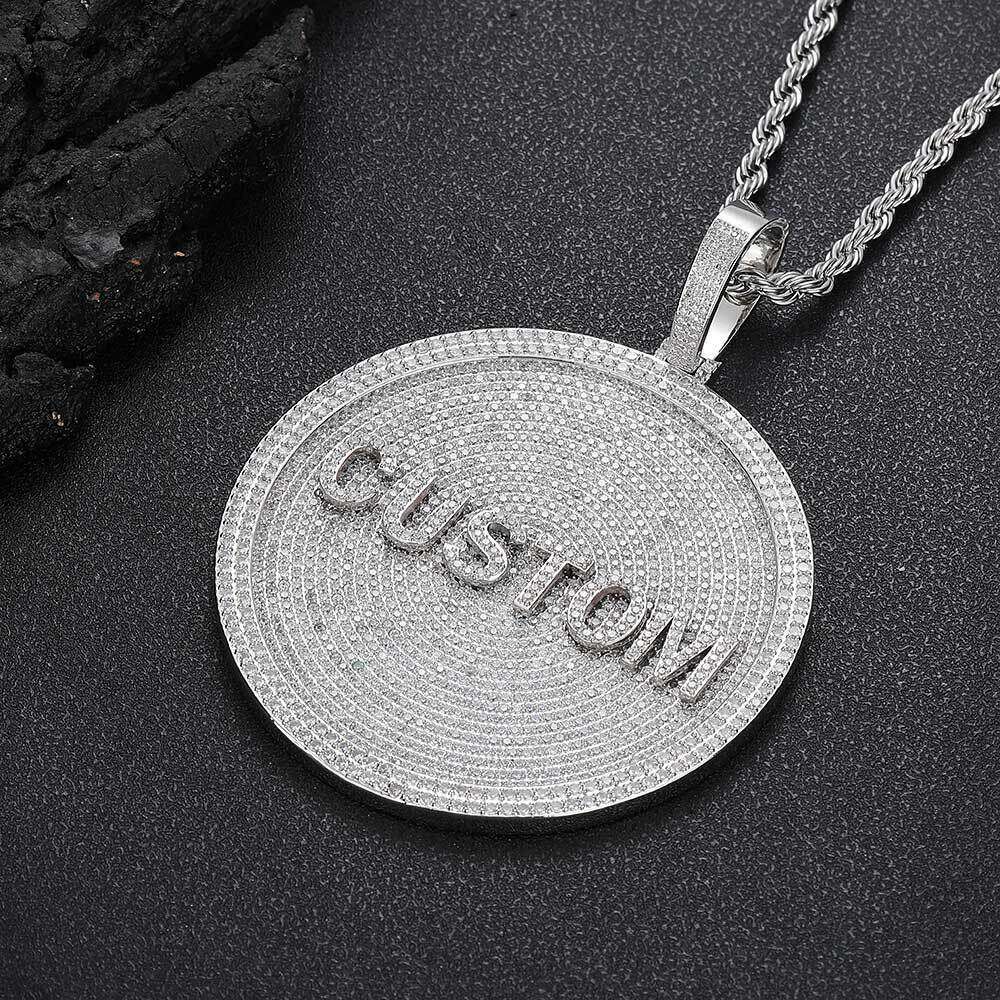 Jewelry Hip-Hop IGI 80mm 14k Full Diamond Round Custom 18k Letter Pendant Hot-Selling Men's Moissanite GRA Necklace Jewelry