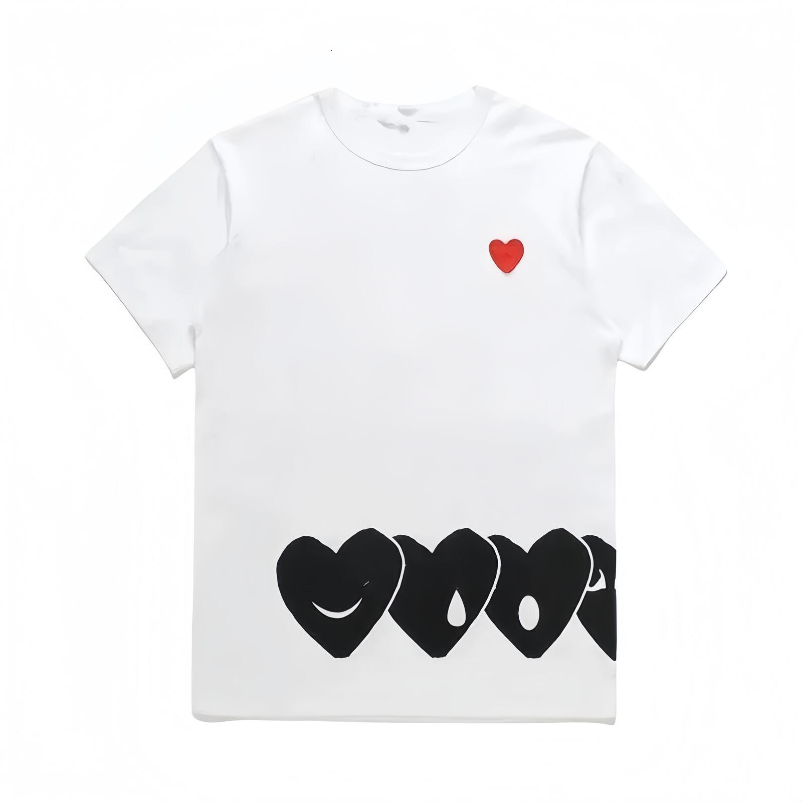 play t shirt embroidery Fashion Summer Designer commes desgarcons T Shirt Red Heart Tshirt Printed Casual T-Shirt Unisex Japan Shirt Sleeved Trend Luxury Tee