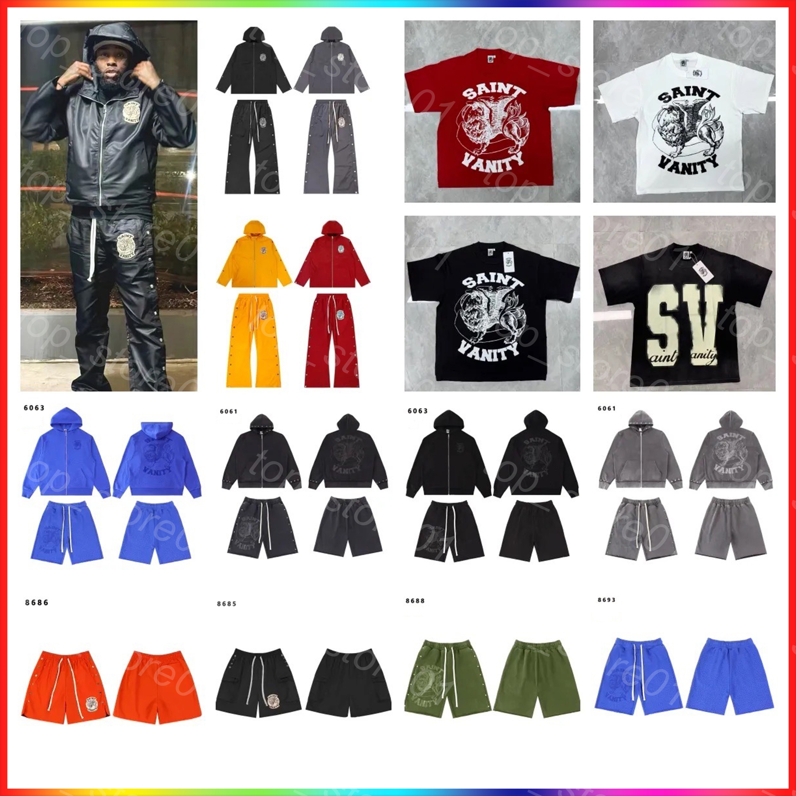 2026 designer t shirt for men saintvainty Mens T shirts Shirt Streetwear Hip Hop Unisex round neck Short Sleeve Summer High Quality Tshirts Vintage Print graphic tee