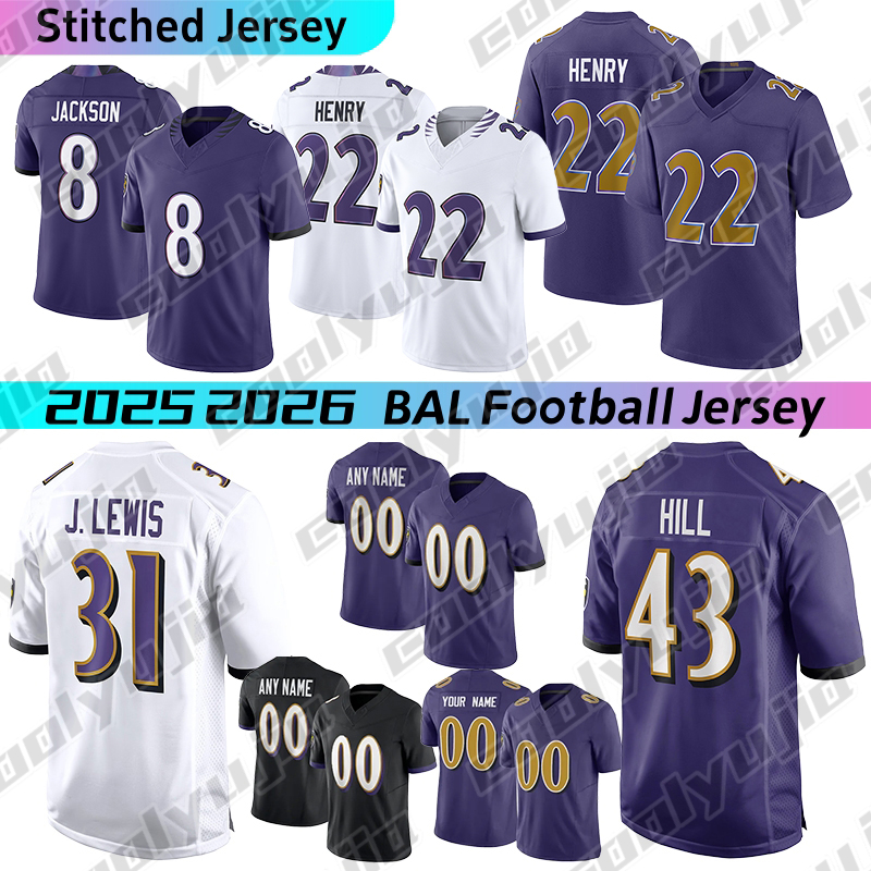 Baltimores Ravensjersey RavensS jersey Lamar Jackson Derrick Henry Zay Flowers Kyle Hamilton Nate Wiggins Ray Lewis Ed Reed Mike Green new Raven football jerseys