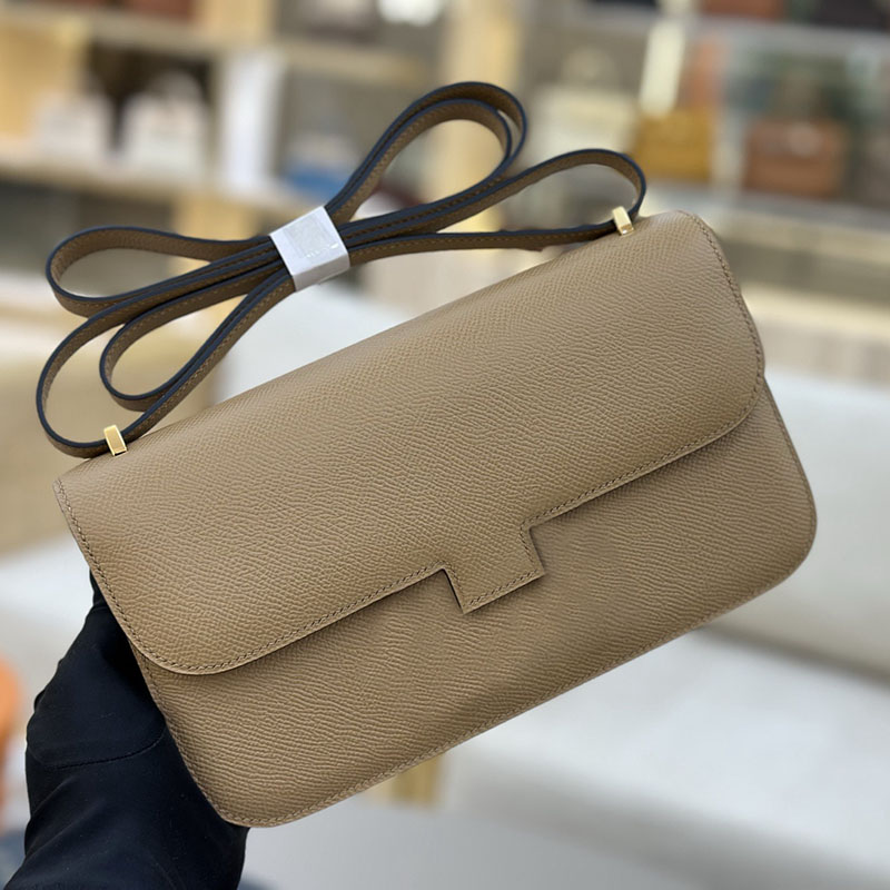 New designer Constance Gold and silver knot luxury Hand Stitched crossbody genuine leather Flap Shoulder Fashion Underarm bag Purse