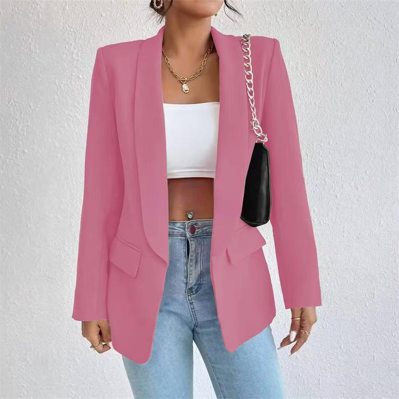 Womens Spring Multi-color Lapel Blazer for Petite Women Elegant Slim Fit British Style Small Suit 251029
