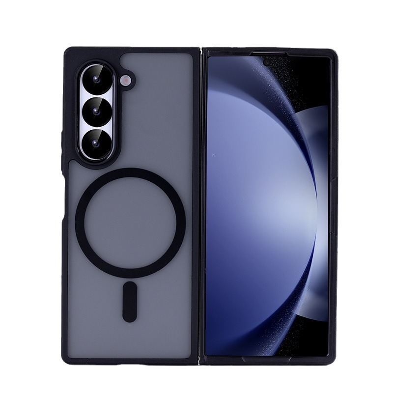 ZFOLD6 Compatible with Samsung Fold5 Integrated Magnetic Soft Edge Case Zfold7 Ultra-thin Matte Protective Cover W23 Simple