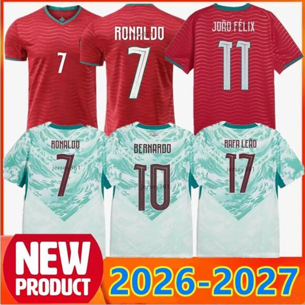 Maillot PortuGal 2026 RoNalDo Soccer Jerseys Portuguesa RoNalDo Jerseys JOAO FELIX BERNARDO B. FERNANDES PEPE 25 26 27 Portugal Football Shirt Team Men Kids Kit S-4XL