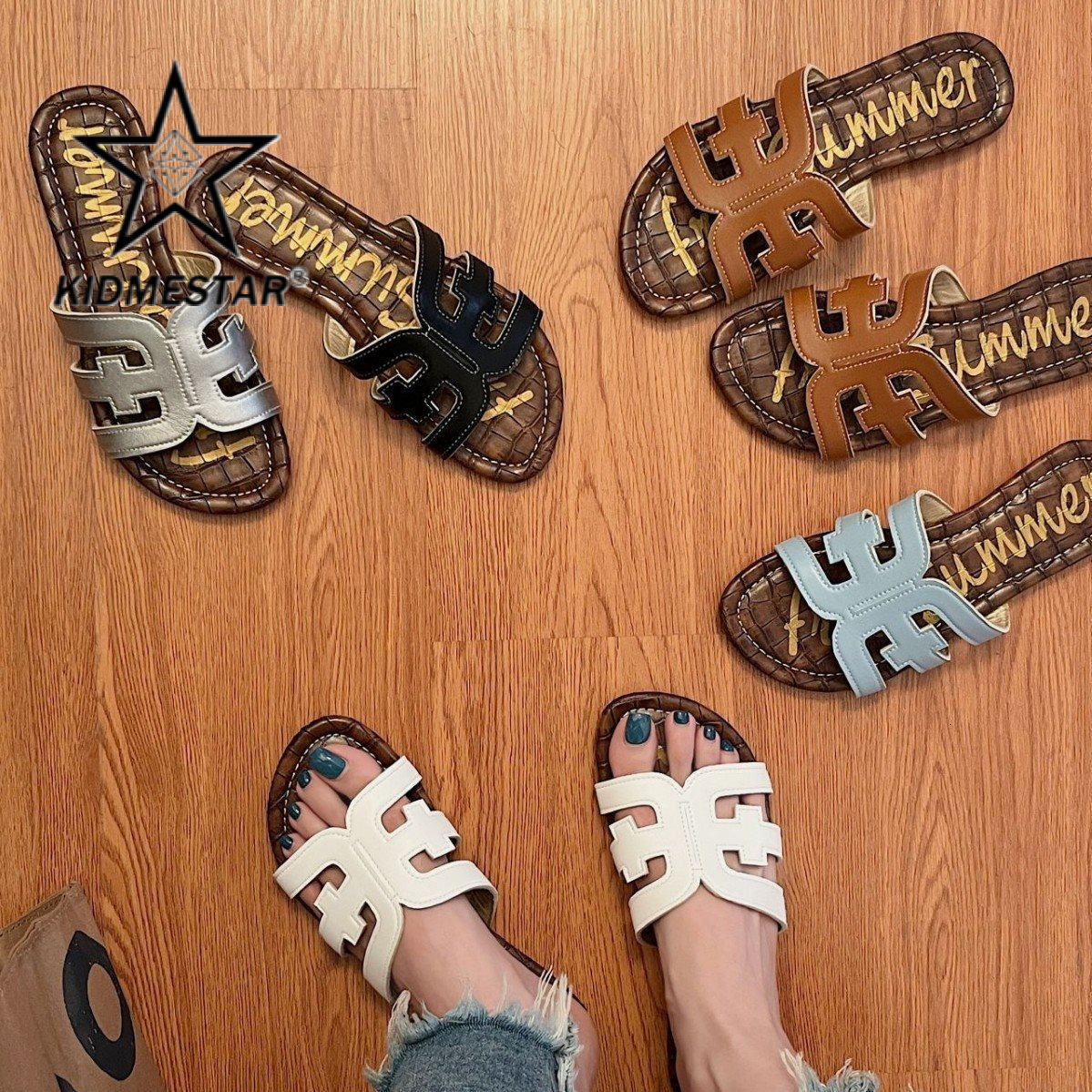Women's Cross Beach Flat Shoes Knitted High-end Sandals Fashion Casual 2026 New Style Beach Shoes Designer Flip-flops Style Comfortable Outdoor M
