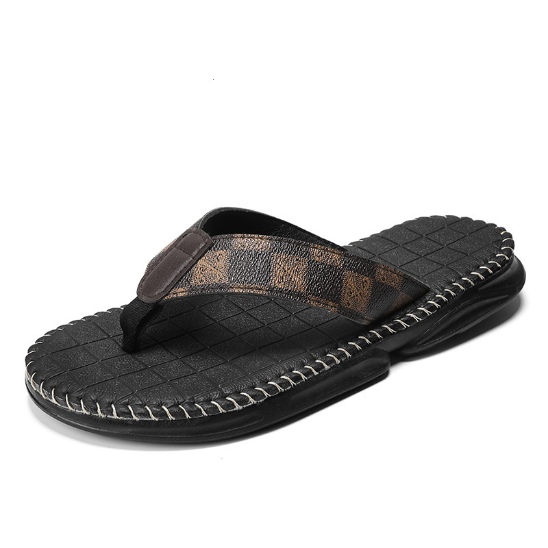 Men's Flip-Flops Summer New Outdoor Non-Slip Wear-Resistant Toe-Post Sandals Odor-Resistant Sports Casual Beach Slippers